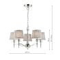 Marble Hill 5 Light Armed Pendant Polished Nickel With Shade