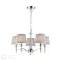 Marble Hill 5 Light Armed Pendant Polished Nickel With Shade