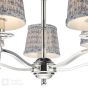 Marble Hill 5 Light Armed Pendant Polished Nickel With Shade