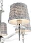 Marble Hill 5 Light Armed Pendant Polished Nickel With Shade