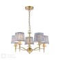 Marble Hill 5 Light Armed Pendant Aged Brass With Shade