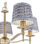 Marble Hill 5 Light Armed Pendant Aged Brass With Shade