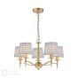 Marble Hill 5 Light Armed Pendant Aged Brass With Shade