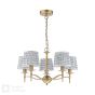 Marble Hill 5 Light Armed Pendant Aged Brass With Shade