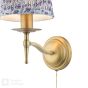 Marble Hill Wall Light Aged Brass With Shade