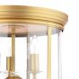 Marble Hill 3 Light Flush Aged Brass and Glass