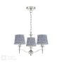 Marble Hill 3 Light Armed Pendant Polished Nickel With Shade