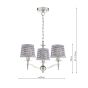 Marble Hill 3 Light Armed Pendant Polished Nickel With Shade