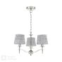 Marble Hill 3 Light Armed Pendant Polished Nickel With Shade