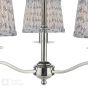 Marble Hill 3 Light Armed Pendant Polished Nickel With Shade