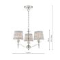 Marble Hill 3 Light Armed Pendant Polished Nickel With Shade