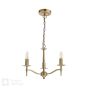 Marble Hill 3 Light Armed Pendant Aged Brass Fitting Only
