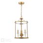 Marble Hill 3 Light Lantern Aged Brass and Glass