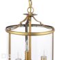 Marble Hill 3 Light Lantern Aged Brass and Glass