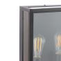 Mazin 2 Light Outdoor Wall Light Matt Black and Glass IP44