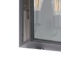 Mazin 2 Light Outdoor Wall Light Matt Black and Glass IP44