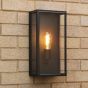 Mazin Outdoor Wall Light Matt Black and Glass IP44