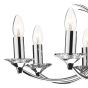 Medusa 8 Light Armed Pendant Polished Chrome and Crystal Fitting Only