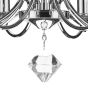 Medusa 8 Light Armed Pendant Polished Chrome and Crystal Fitting Only