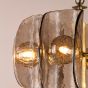 Megara 6 Light Pendant Antique Bronze and Tea Smoked Glass