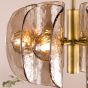 Megara 6 Light Pendant Antique Bronze and Tea Smoked Glass