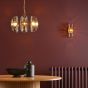 Megara 6 Light Pendant Antique Bronze and Tea Smoked Glass
