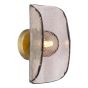 Megara Wall Light Antique Bronze and Tea Smoked Glass