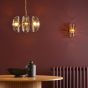 Megara Wall Light Antique Bronze and Tea Smoked Glass