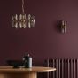 Megara Wall Light Antique Bronze and Tea Smoked Glass