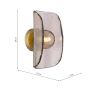 Megara Wall Light Antique Bronze and Tea Smoked Glass
