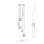 Mikara 6 Light Cluster Pendant Marble Effect Glass & Polished Chrome
