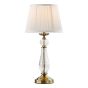Mitzy Table Lamp Antique Bronze and Ribbed Glass With Shade