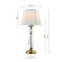 Mitzy Table Lamp Antique Bronze and Ribbed Glass With Shade