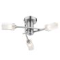 Morgan 3 Light Semi Flush Satin Chrome