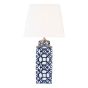 Mystic Table Lamp Blue Ceramic With Shade