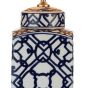 Mystic Table Lamp Blue Ceramic With Shade