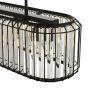 Naeva 5 Light Pendant Matt Black and Crystal