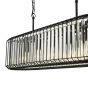 Naeva 5 Light Pendant Matt Black and Crystal