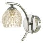 Nakita Wall Light Polished Chrome With Dimpled Open Glass
