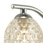 Nakita Wall Light Polished Chrome With Dimpled Open Glass