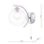 Nakita Wall Light Polished Chrome With Clear/Opal Glass
