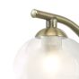 Nakita Wall Light Antique Brass With Clear/Opal Glass