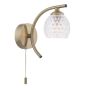 Nakita Wall Light Antique Brass With Dimpled Open Glass
