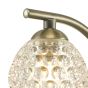 Nakita Wall Light Antique Brass With Dimpled Open Glass