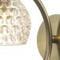 Nakita Wall Light Antique Brass With Dimpled Open Glass