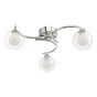 Nakita 3 Light Semi Flush Polished Chrome With Clear/Opal Glass