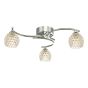 Nakita 3 Light Semi Flush Polished Chrome With Dimpled Open Glass