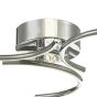 Nakita 3 Light Semi Flush Polished Chrome With Dimpled Open Glass