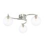 Nakita 3 Light Semi Flush Polished Chrome With Clear Hammered Glass