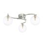 Nakita 3 Light Semi Flush Polished Chrome With Clear Hammered Glass